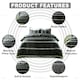 image 4 of Harris Striped Duvet Cover Set Reversible Polycotton Beddings Grey | Double