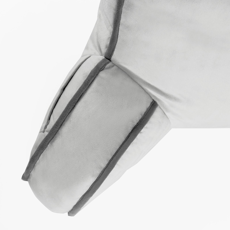 image 1 of OHS Piped Edge Reading Pillow with Head Rest Back Support Bed Sofa | Grey