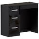 image 9 of Vida Designs Hulio 3 Drawer Dressing Table High Gloss Vanity Makeup Desk, Black