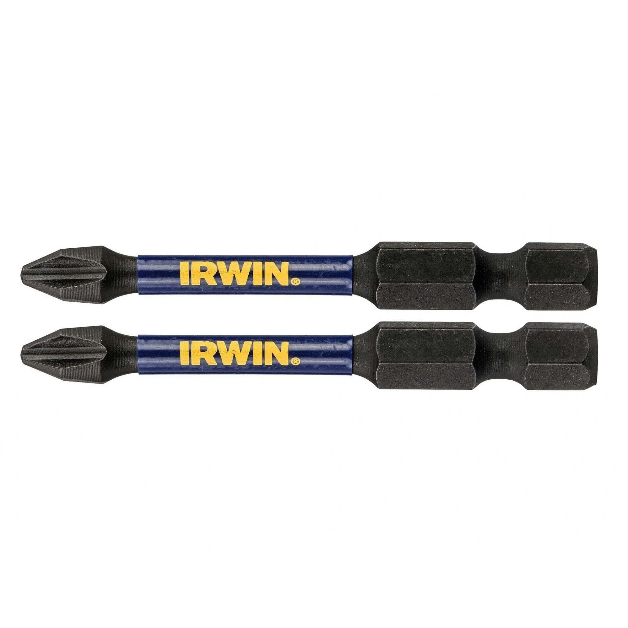 Irwin Impact Pro Performance Screwdriver Bits, Phillips - Multi Colour - PH2 57mm (Pack 2)