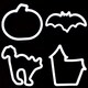 image 1 of Assorted Halloween Plastic Cookie Cutters - Pack of 4