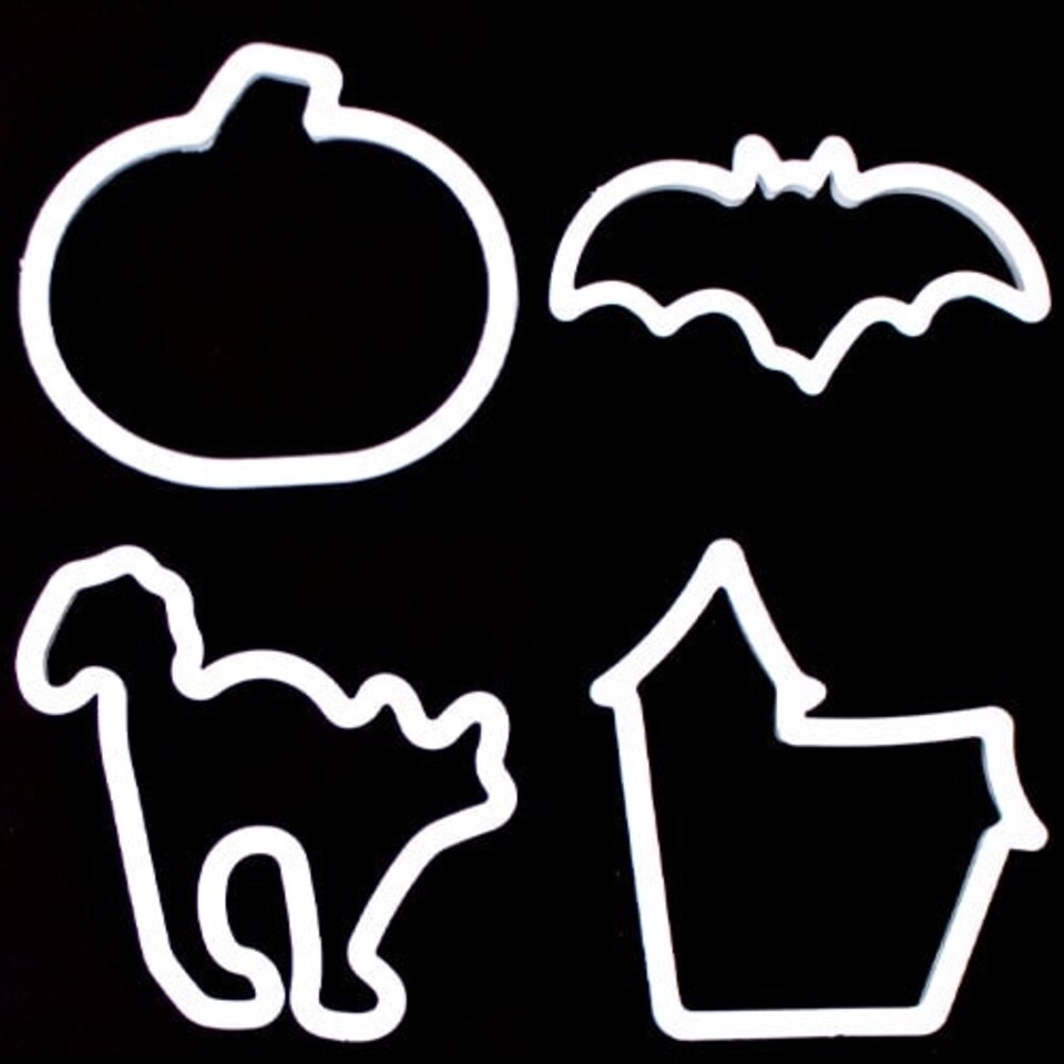 image 1 of Assorted Halloween Plastic Cookie Cutters - Pack of 4