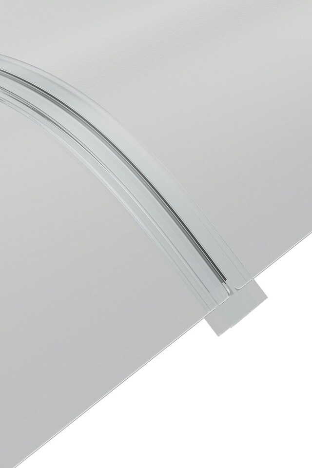image 1 of Living and Home Frosted Awning Canopy for Window and Door-  100cm W x 43cm D | Chrome | 1