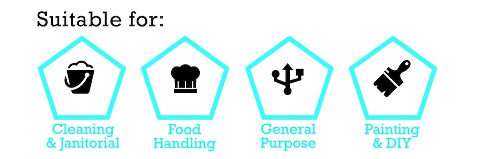 image 1 of Touchguard Blue Vinyl Powder Free Gloves - Box of 100x