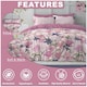 image 3 of VELVETIO Shannon Complete Duvet Cover Set with Fitted Sheet Soft Polycotton Bedding Sets Pink | Double