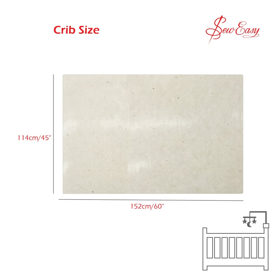 image 1 of Sew Easy Bamboo Wadding - Natural, Crib 152x114cm / 60x45in, Soft, Hypoallergenic | White