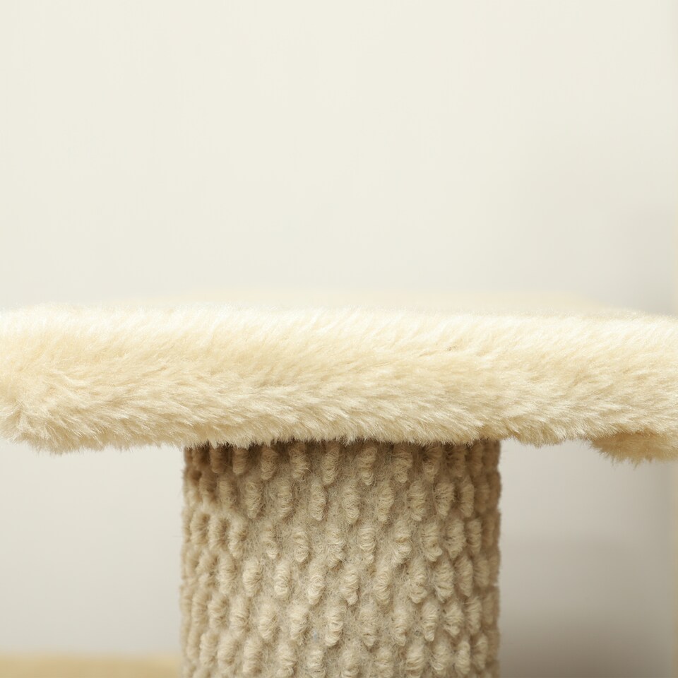 image 1 of pawHut Pet Stairs with 4-step Stair, Scratching Posts, Platforms, Toy Ball