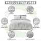 image 4 of Perla Floral Printed Duvet Cover Set Reversible Polycotton Beddings Grey | Double