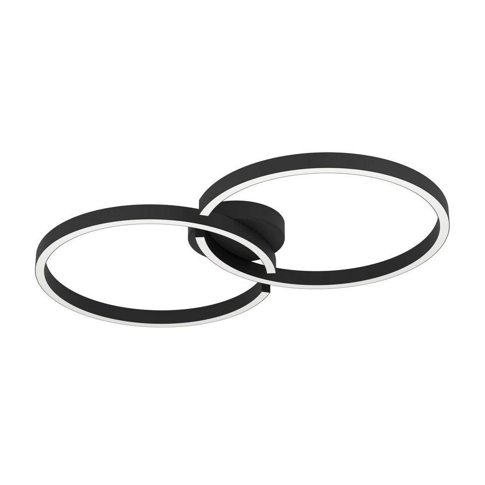 image 1 of EGLO Amandolo Black LED Aluminium & Steel Ceiling Light