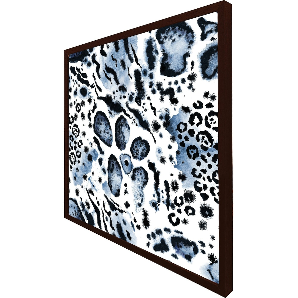 image 1 of Blue leopard print (Picture Frame) White | XL