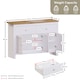 image 3 of Vida Designs Arlington 2 Drawer 3 Door Sideboard Shaker Buffet Cabinet Storage, White & Oak | White | White & Oak | 1