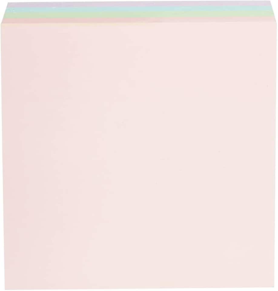 image 1 of 400 Sticky Note Sheet Quick Note Cube 76 x 76mm Pastel Colours