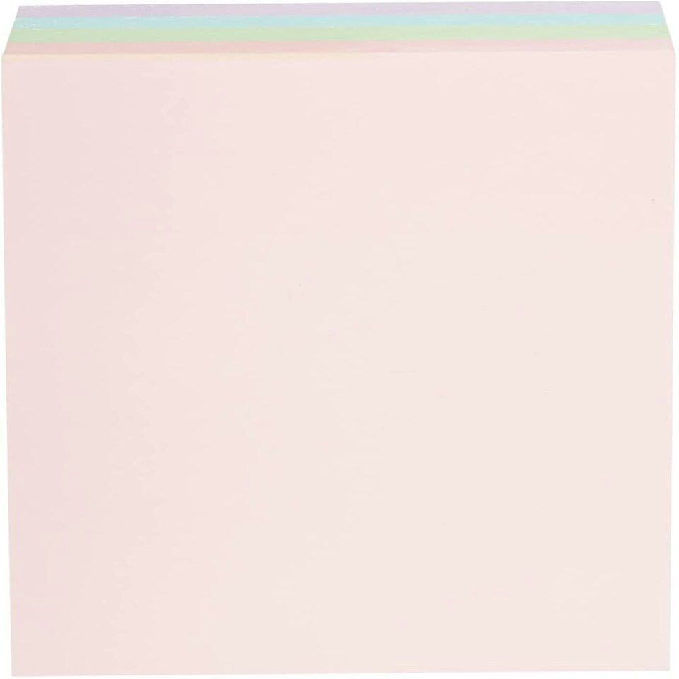 image 1 of 400 Sticky Note Sheet Quick Note Cube 76 x 76mm Pastel Colours