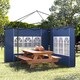 image 7 of Outsunny Gazebo Side Panels for 3x3(m) or 3x6m Gazebo Canopy, 2 Pack, Blue | Blue