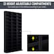 image 3 of HOMCOM CD DVD Media Storage Shelves Display Shelf Racks Wooden Frame Black