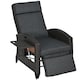 image 1 of Outsunny Garden Recliner w/ Cushion, Reclining Rattan Chair, Dark Grey/Brown