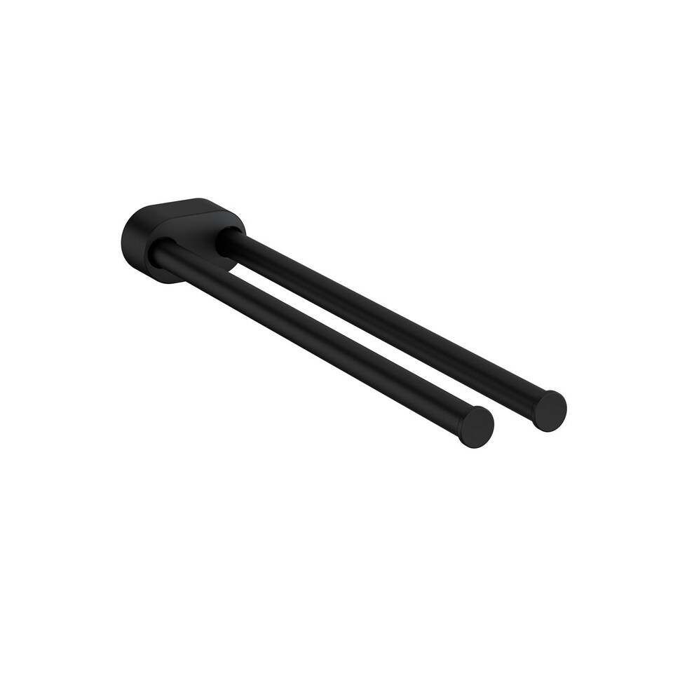 image 1 of Cosmic Wall Mounted Towel Rack with Matte Black Finish for Bathroom 41 cm