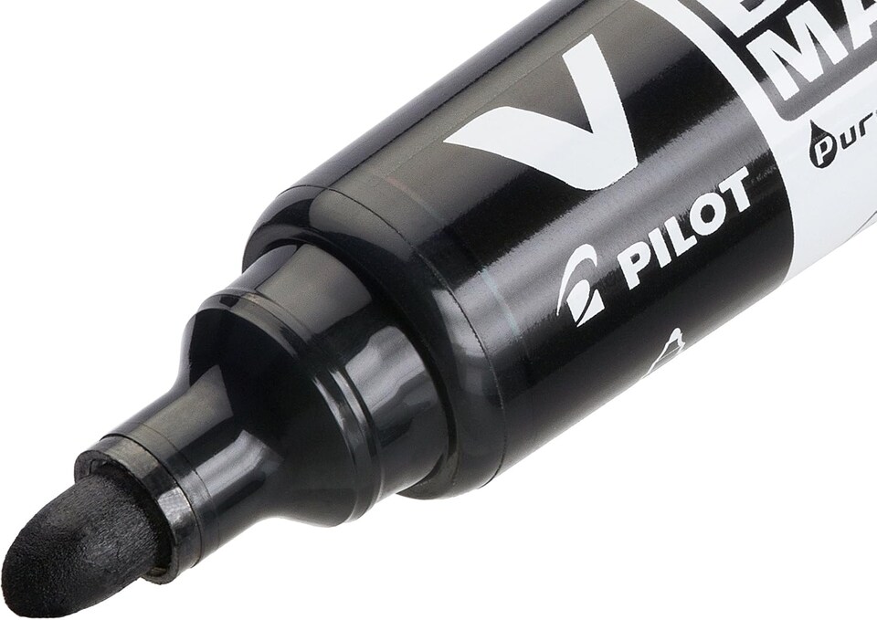 image 1 of Pilot V-Board Master Drywipe 10 Markers + 10 Refills Bullet Tip Blue (Pack of 20) WLT556282