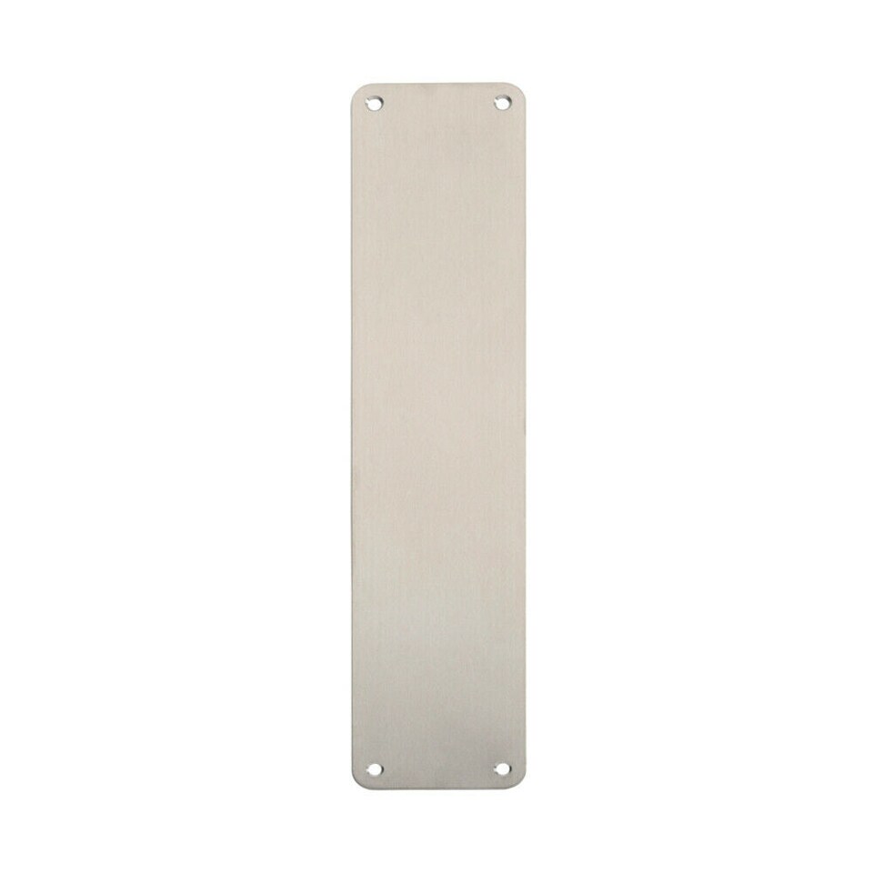 image 1 of Plain Door Finger Plate 350 x 75mm Satin Stainless Steel Push Plate