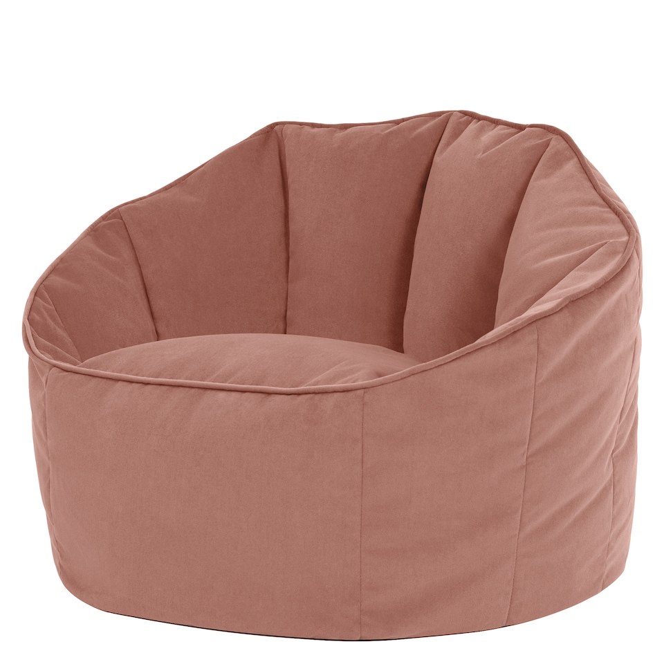image 1 of icon Sirena  Velvet Bean Bag Accent Bean Bag Chair, Pink