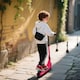 image 8 of HOMCOM Kids Electric Scooter, Electric Scooters for Kids Ages 6-10, 8 KM H 6 KM Lightweight E-Scooter, Adjustable Height, Rear Brake | Pink | Pink | 76cm x 53cm x 95cm