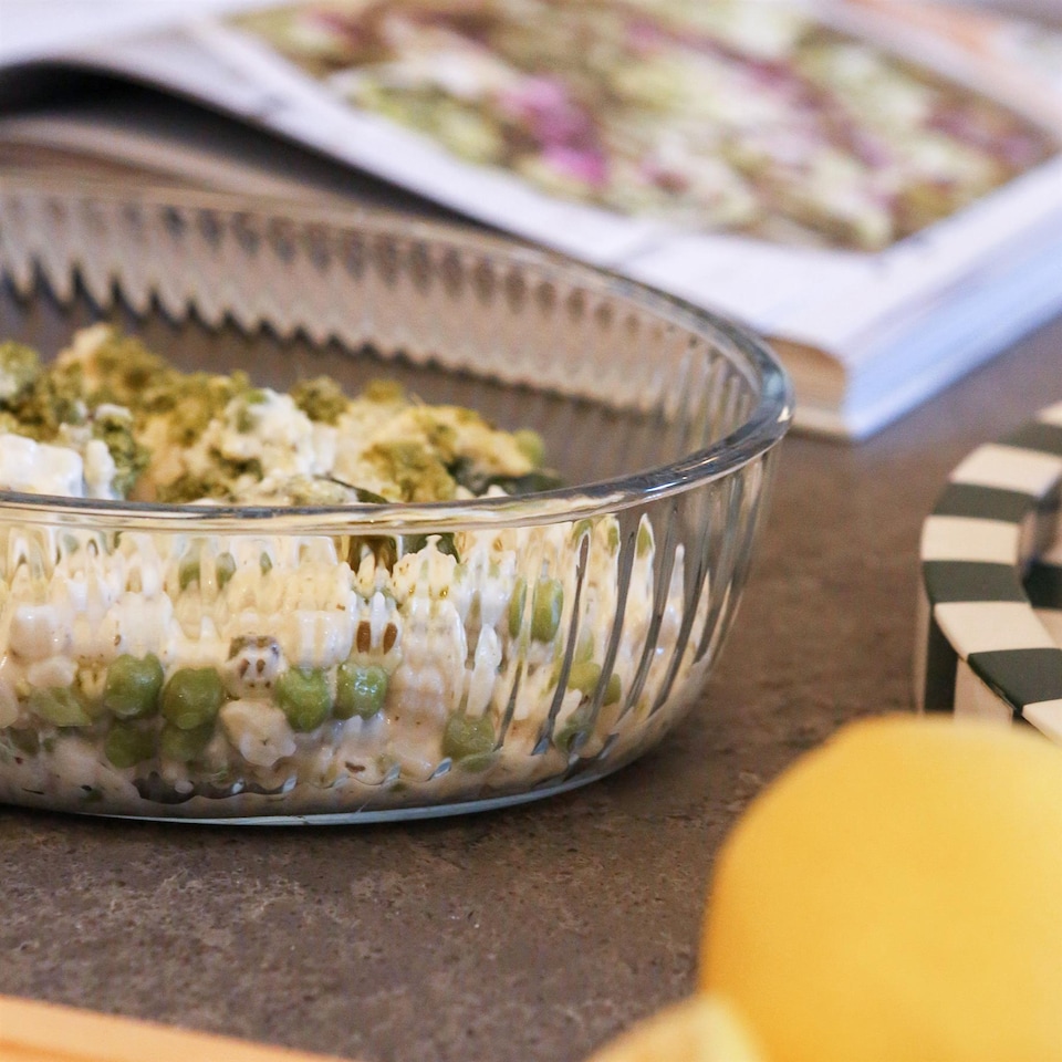 image 1 of Argon Tableware Optical Oval Glass Oven Dish - 35cm x 24cm | Clear | Clear | 35cm x 24cm