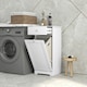 image 2 of HOMCOM Bathroom Cabinet with Folding Laundry Hamper and Drawer