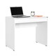 image 5 of Adore Matt White Laptop Study Desk with Full Width Drawer White