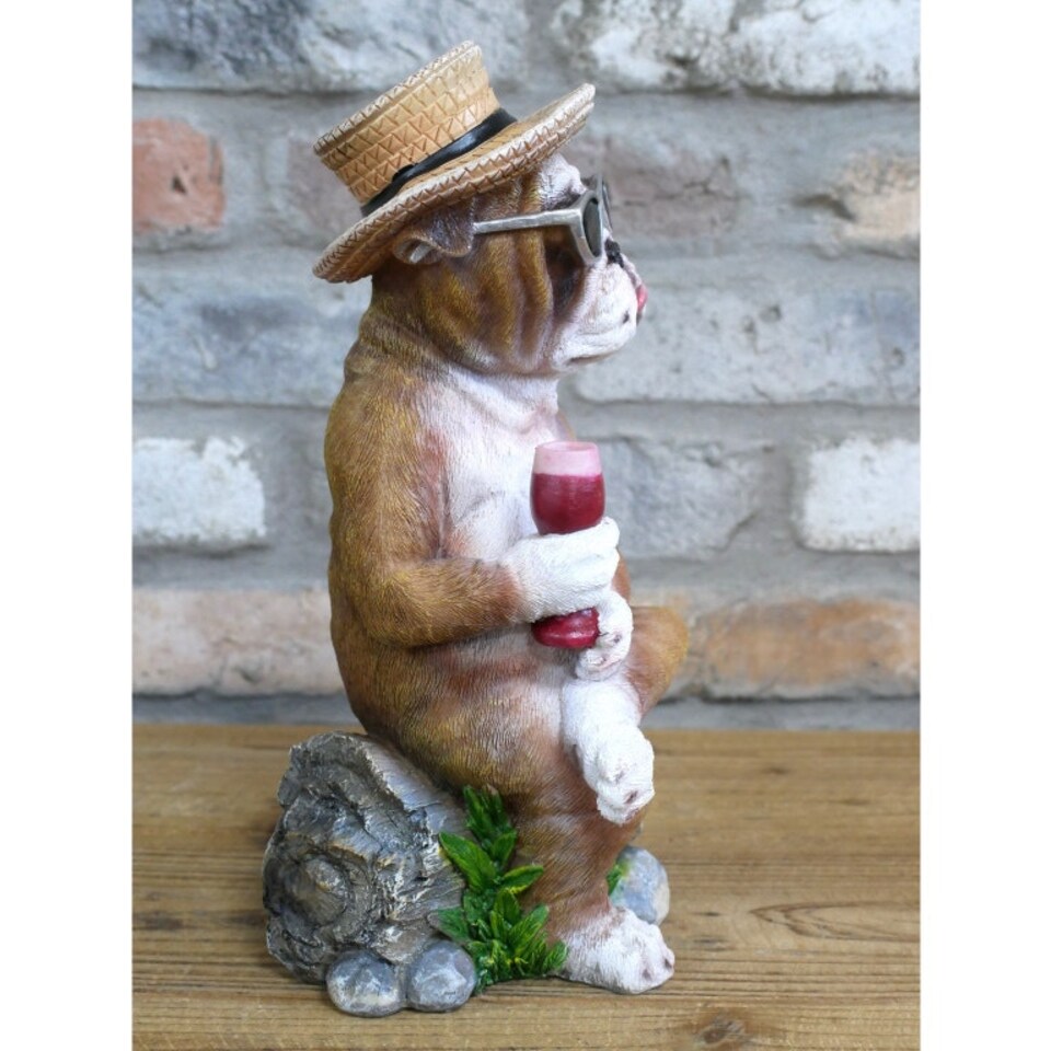 image 1 of Gifts Direct 2 U Holiday Bulldog Ornament | Brown