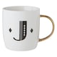 image 1 of Interiors By Premier Diamond Deco J Letter Monogram Mug,Reusable Coffee Cup,White Glazed Travel Mug,Gold Finish Personalized Cup