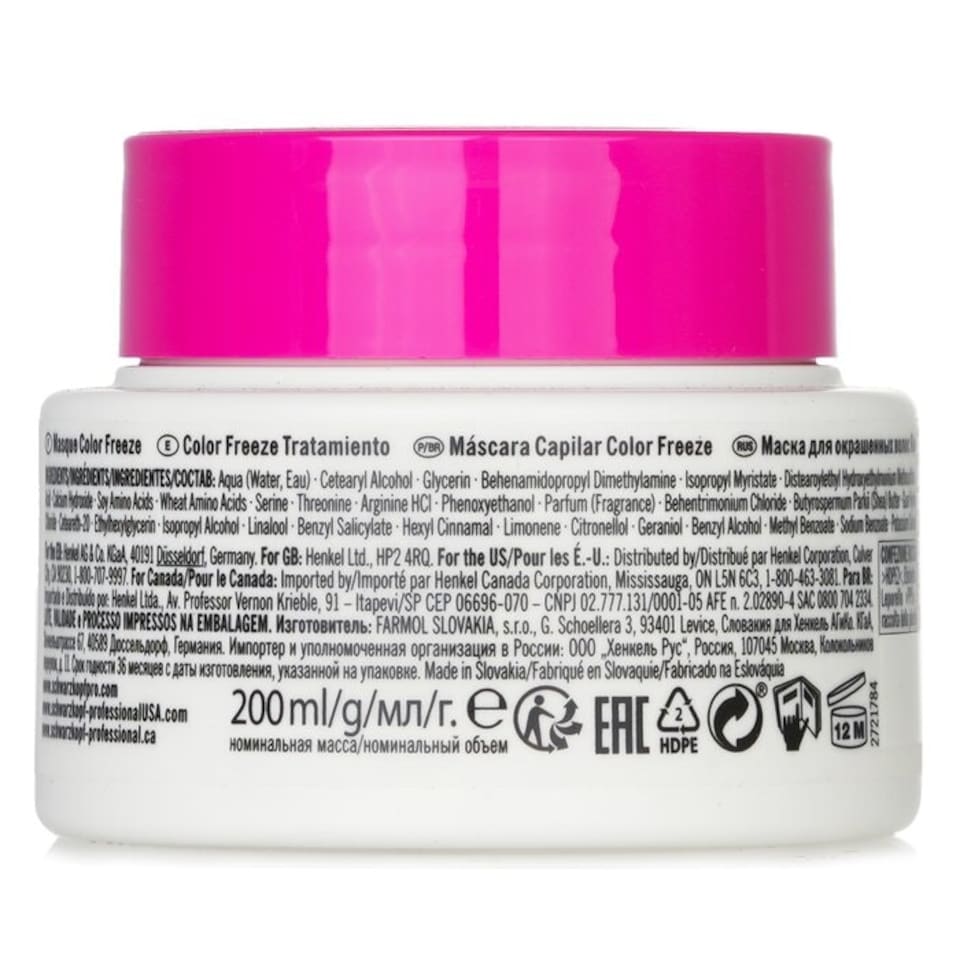 image 1 of Schwarzkopf BC Bonacure PH 4.5 Color Freeze Treatment 200ml / 500ml N/A