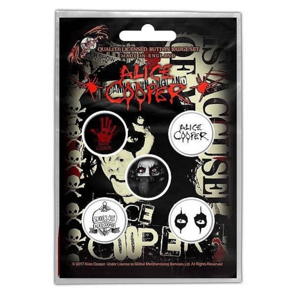 Alice Cooper Button Badge Pack: Eyes  - BB019