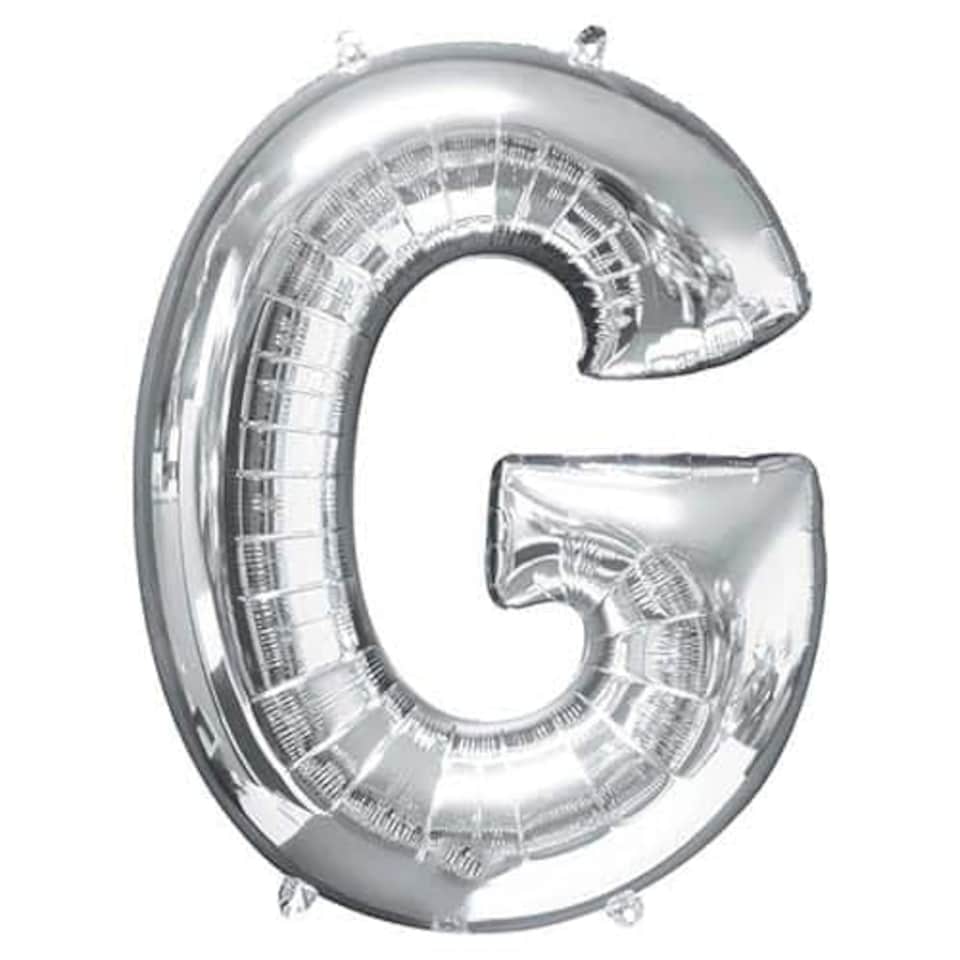 Silver Letter G Helium Foil Giant Balloon 81cm / 32 in