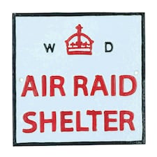 Air Raid Shelter Cast Iron Sign Plaque Door Wall House Fence Gate Garden Yard