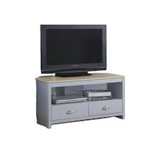 Wooden Corner TV Unit in Grey