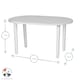image 3 of Resol Gala 4 Seater Garden Dining Table - White | White | White