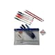 image 1 of Stationery Filled Blue Zip 8x5" Pencil Case