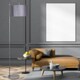 image 7 of Silvery Grey Glitter 33cm Pendant Lightshade Grey