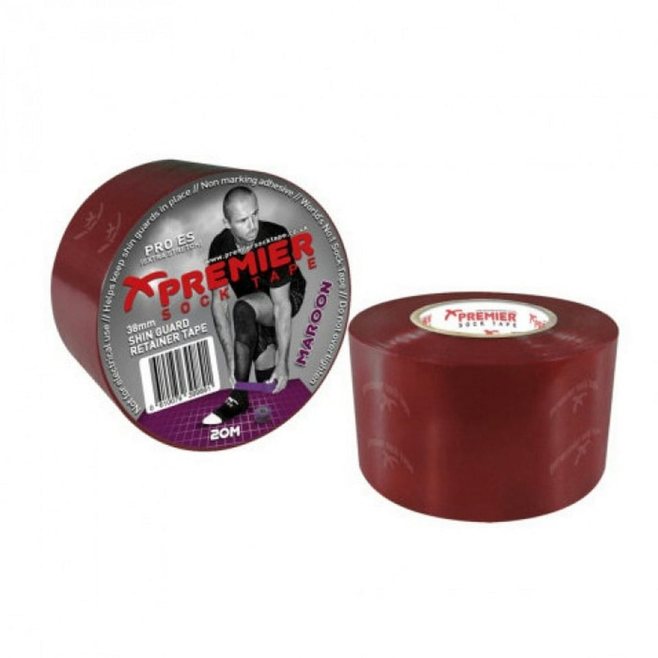 Premier Shin Guard Tape - Maroon - One Size
