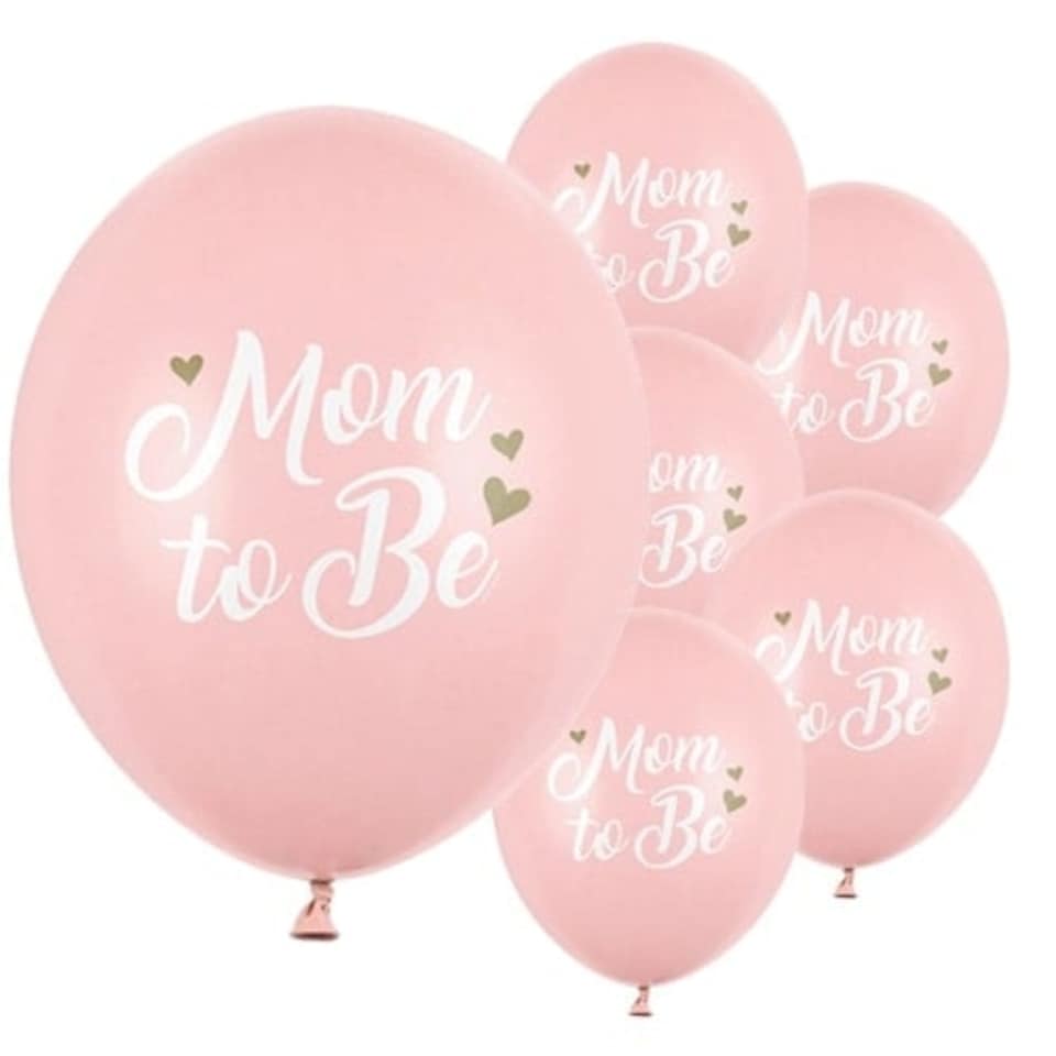 Pastel Pink Mom To Be Latex Balloons 30cm / 12 in - Pack of 6