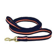 Hy Soft Webbing Lead Rein Without Chain - Navy/Orange - One Size