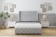 image 2 of Sloomy Luthor Silver Plush Divan Bed Base No Drawers With 54 Inch Wingback Headboard & 12 Inch Matching Footboard | Silver | Silver | Double | 1