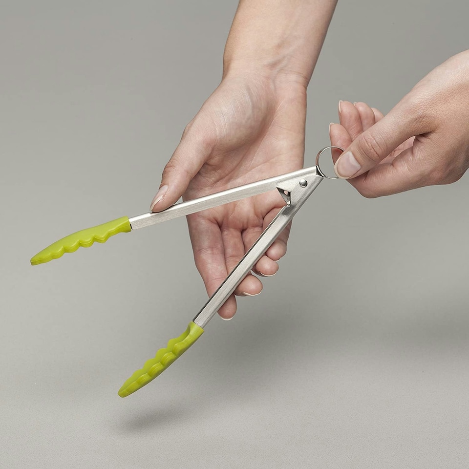 image 1 of Zeal Silicone Mini Tongs, 20cm, Lime Green