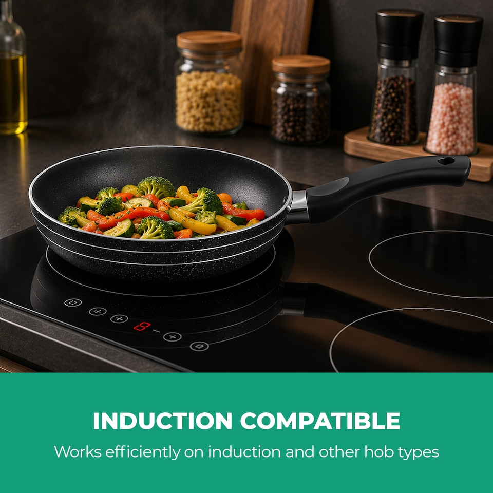 image 1 of Royalford 24 CM  Non-Stick Aluminium Frying Pan  for Induction Hob, Skillet Pan