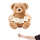 image 2 of Baby Teddy Bear Helium Foil Shaped Balloon 61cm / 24 in | Brown