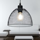 image 3 of Cassidy - Medium Black Mesh Easy Fit Metal Pendant Shade | Black | Medium | 1