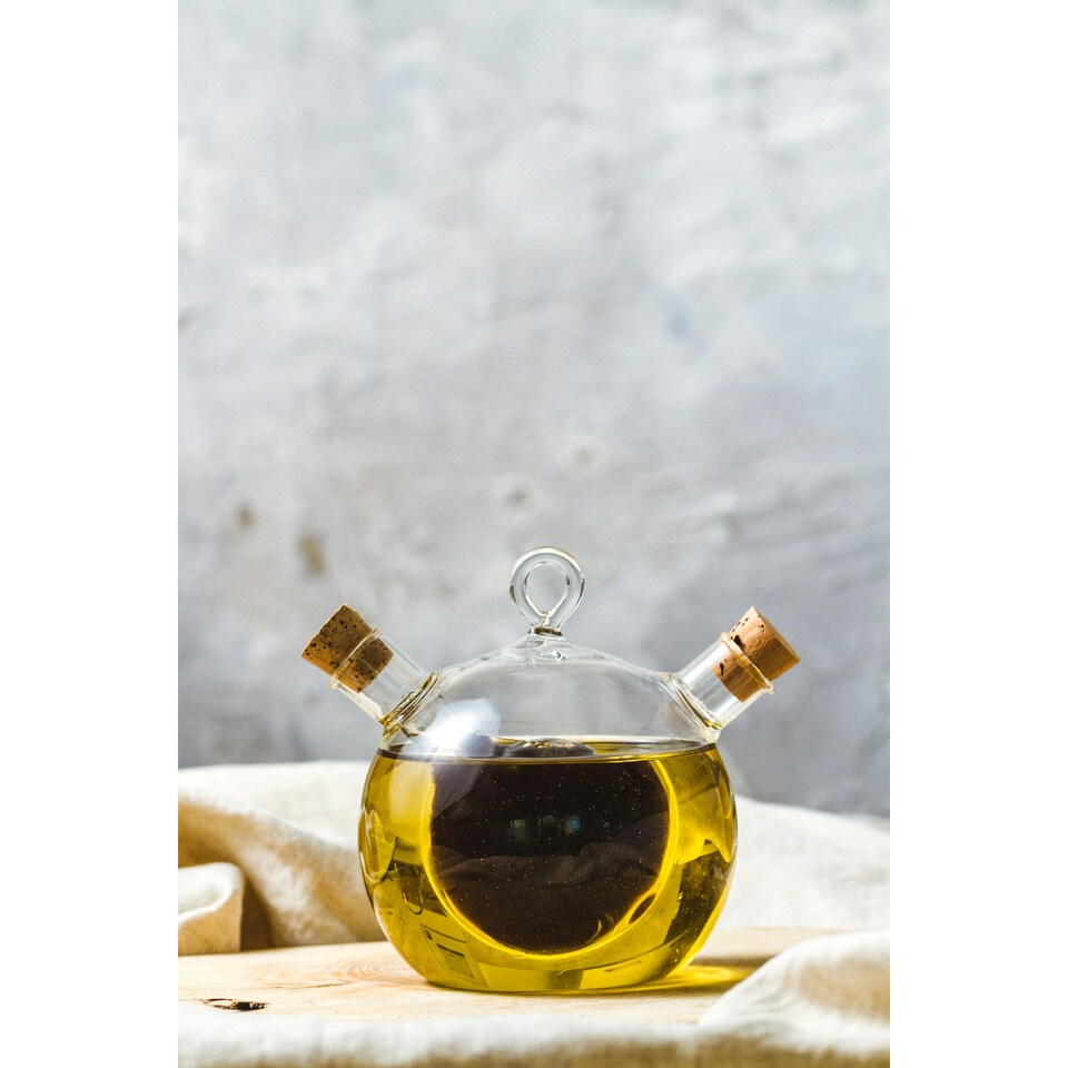 image 1 of KitchenCraft World of Flavours Italian Round Dual Oil and Vinegar Bottle