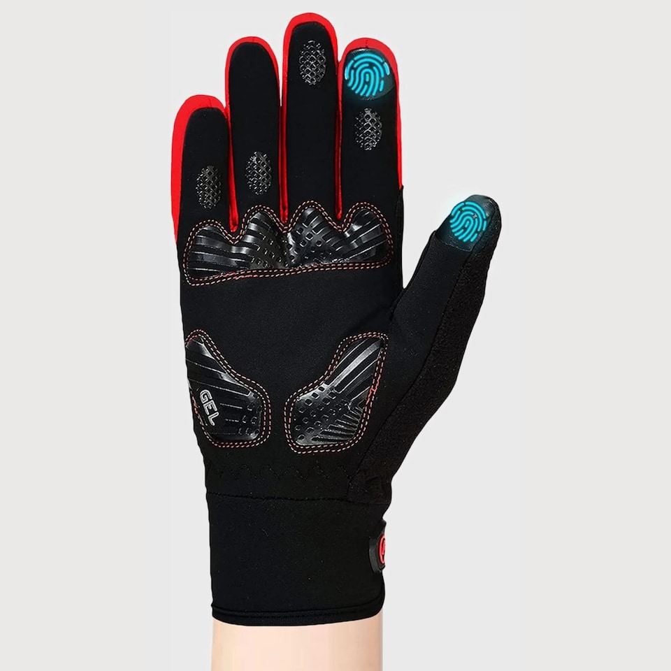 image 1 of Dryrest Full Finger Winter Cycling Gloves Thermal Windproof Padded Glove