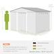 image 7 of Outsunny 8 x 6ft Garden Storage Shed with Double Sliding Door Outdoor Green