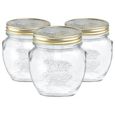 Bormioli Rocco Quattro Stagioni Glass Storage Jars - 500ml - Pack of 3